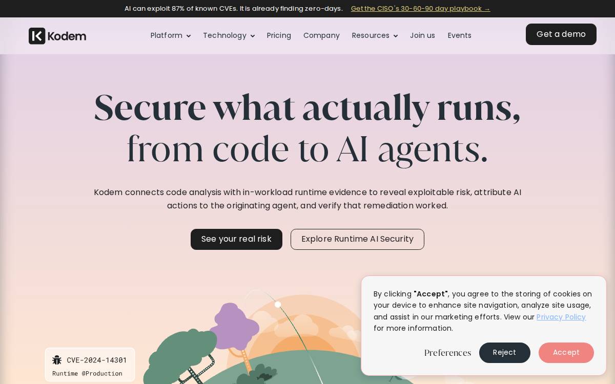 Kodem website preview