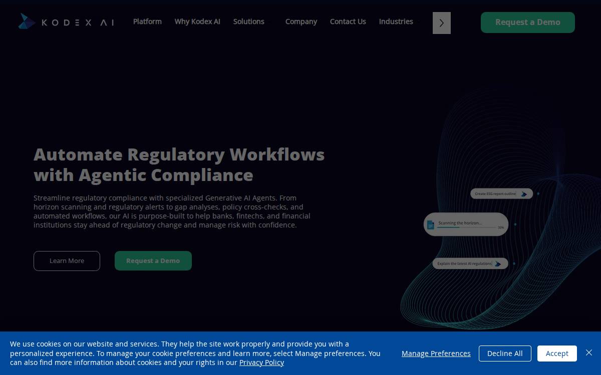 Kodex AI website preview