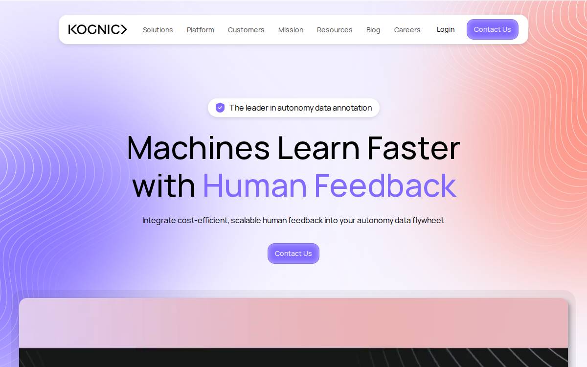 Kognic website preview