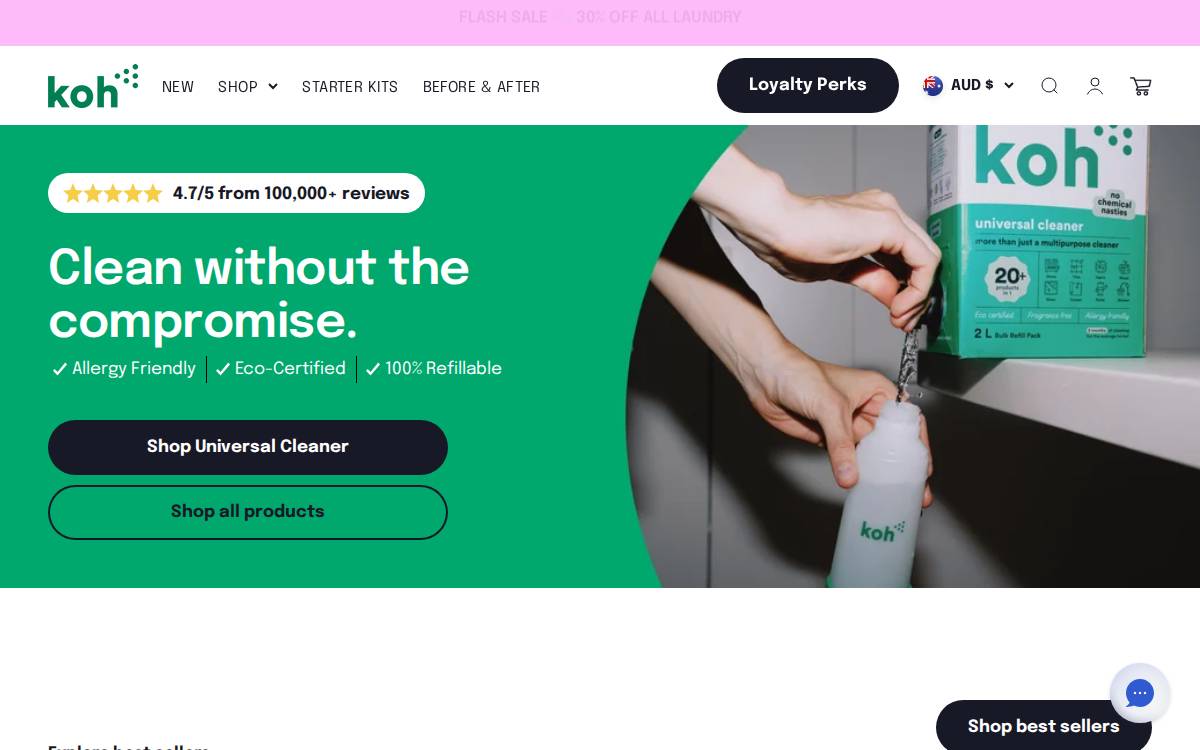Koh website preview