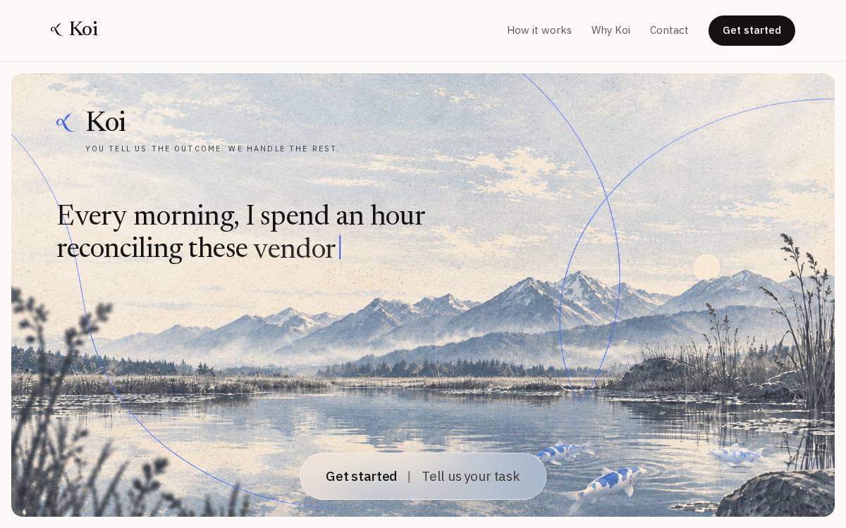 Koi website preview