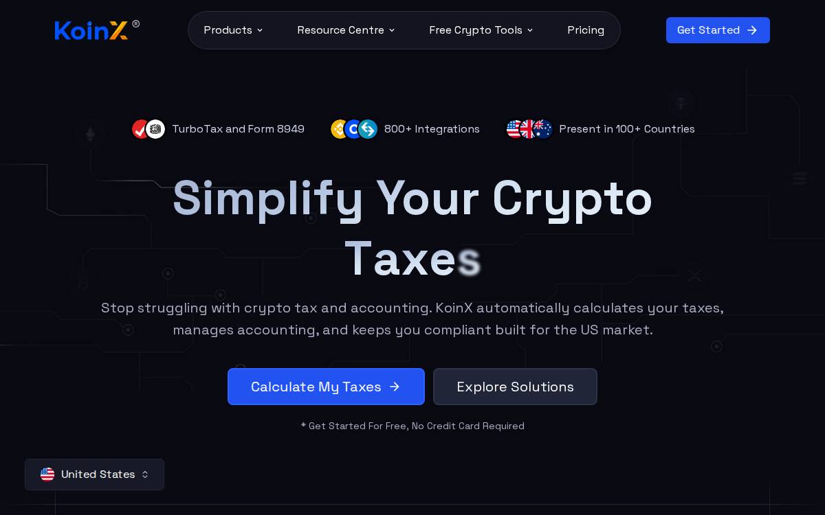KoinX website preview