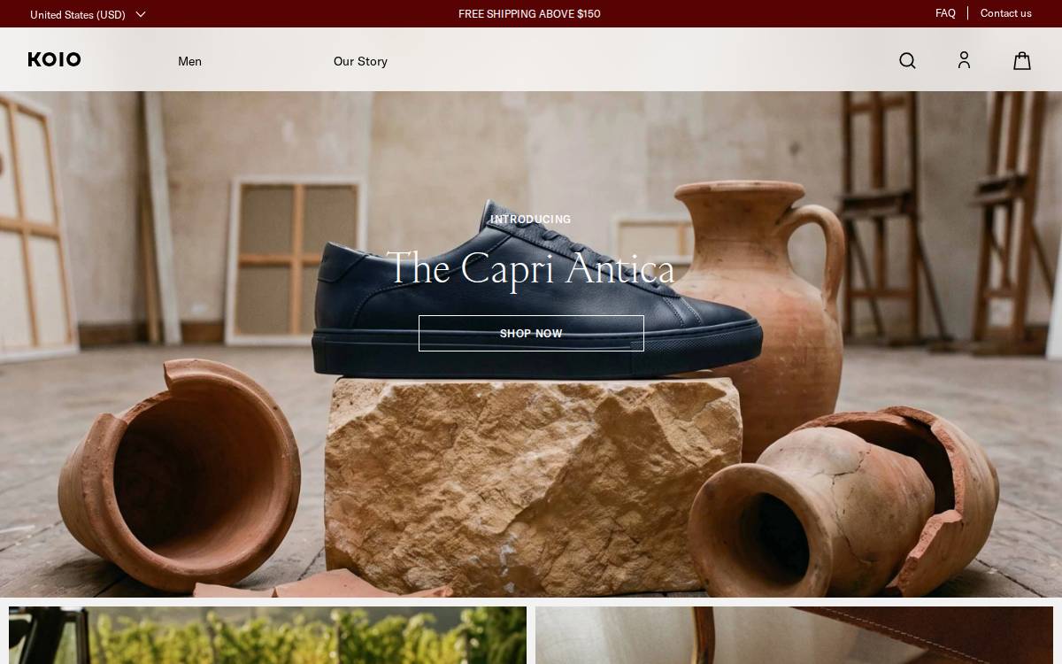 Koio website preview