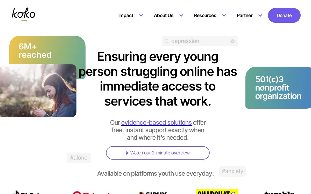 Koko website preview