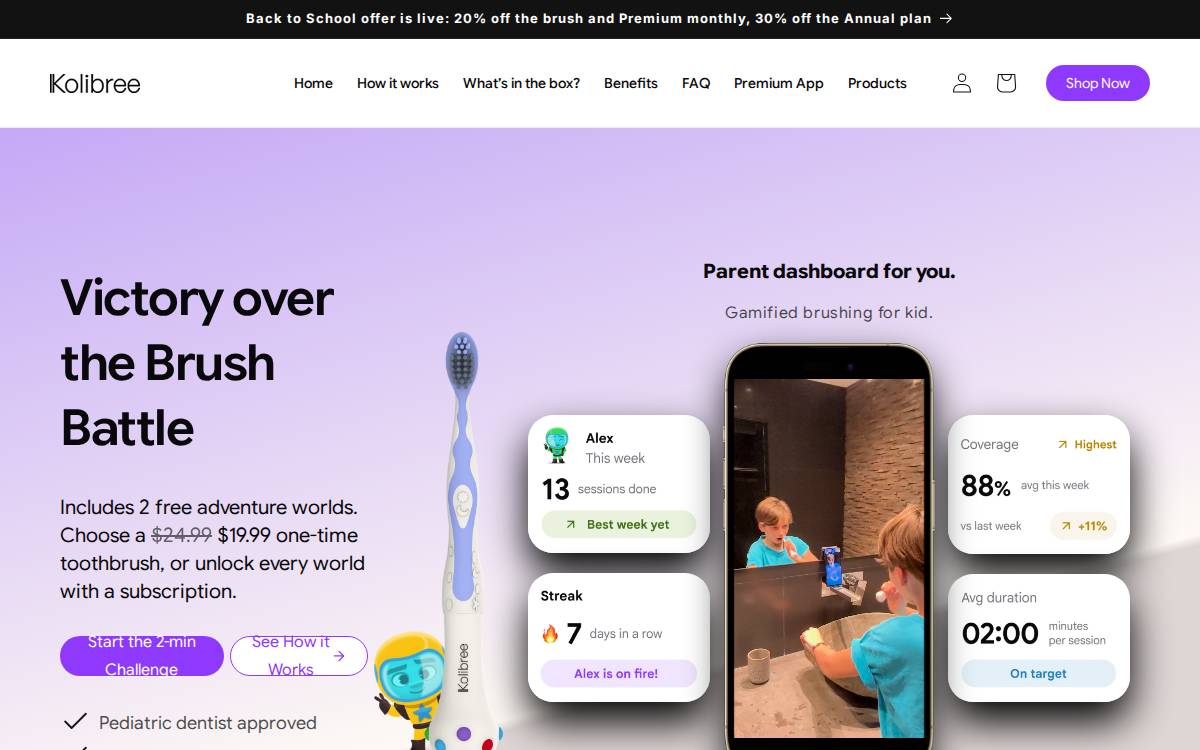 Kolibree website preview