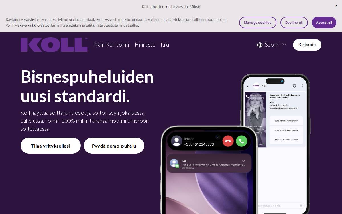 Koll website preview