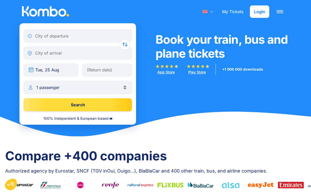 Kombo marketplace-b2c website preview