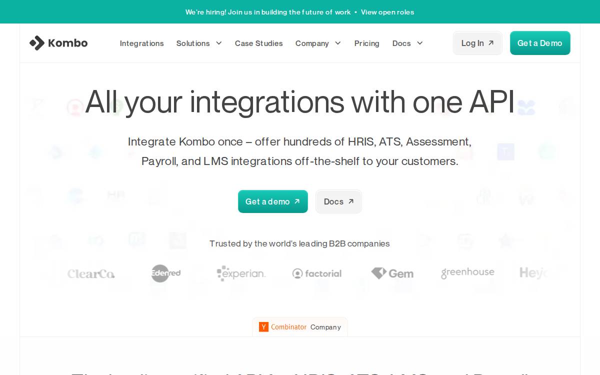 Kombo website preview
