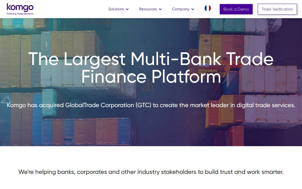 Komgo website preview