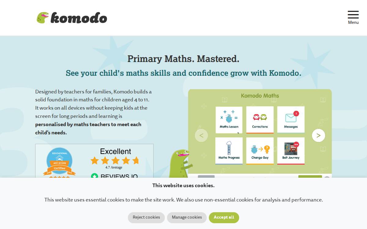komodo website preview