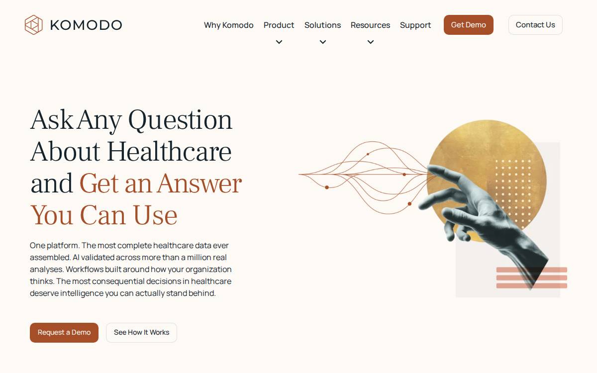 Komodo Health website preview