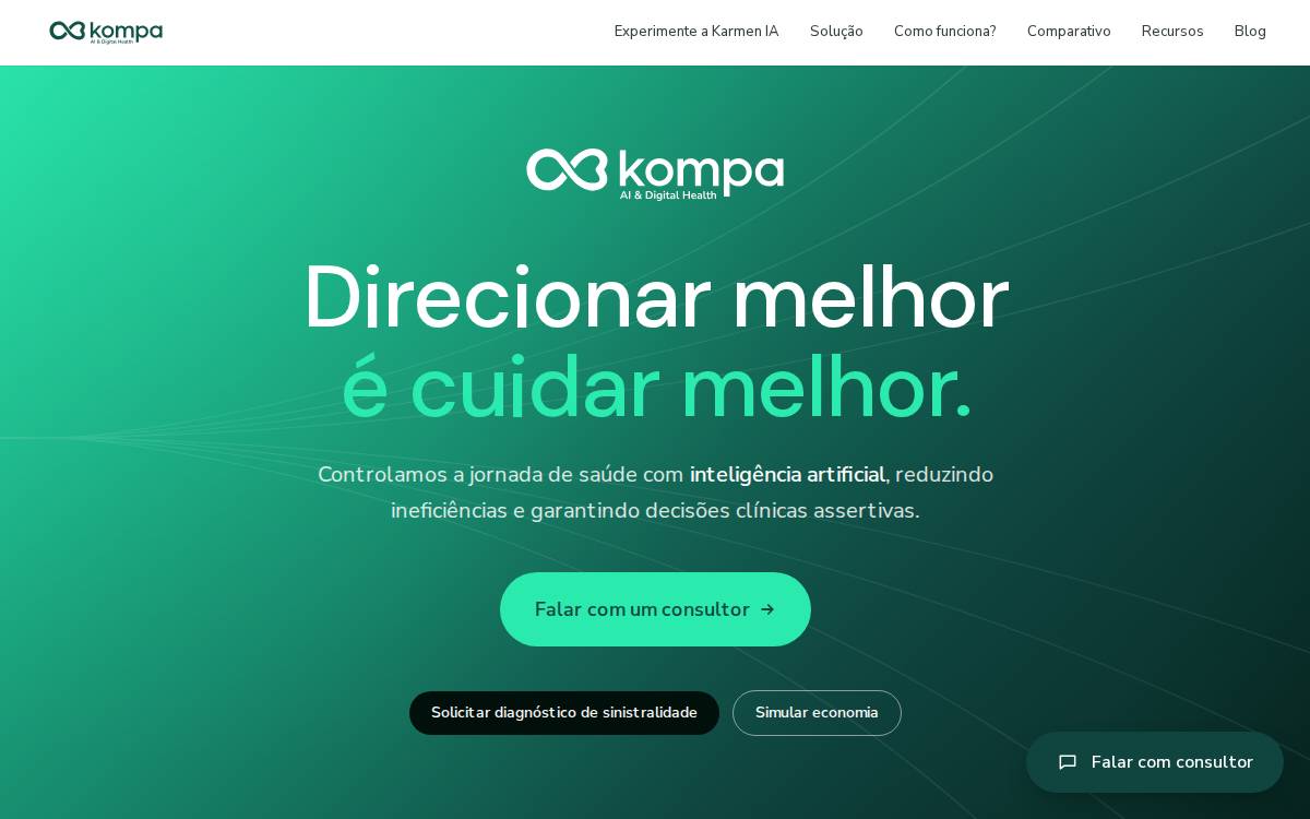 Kompa Saúde website preview
