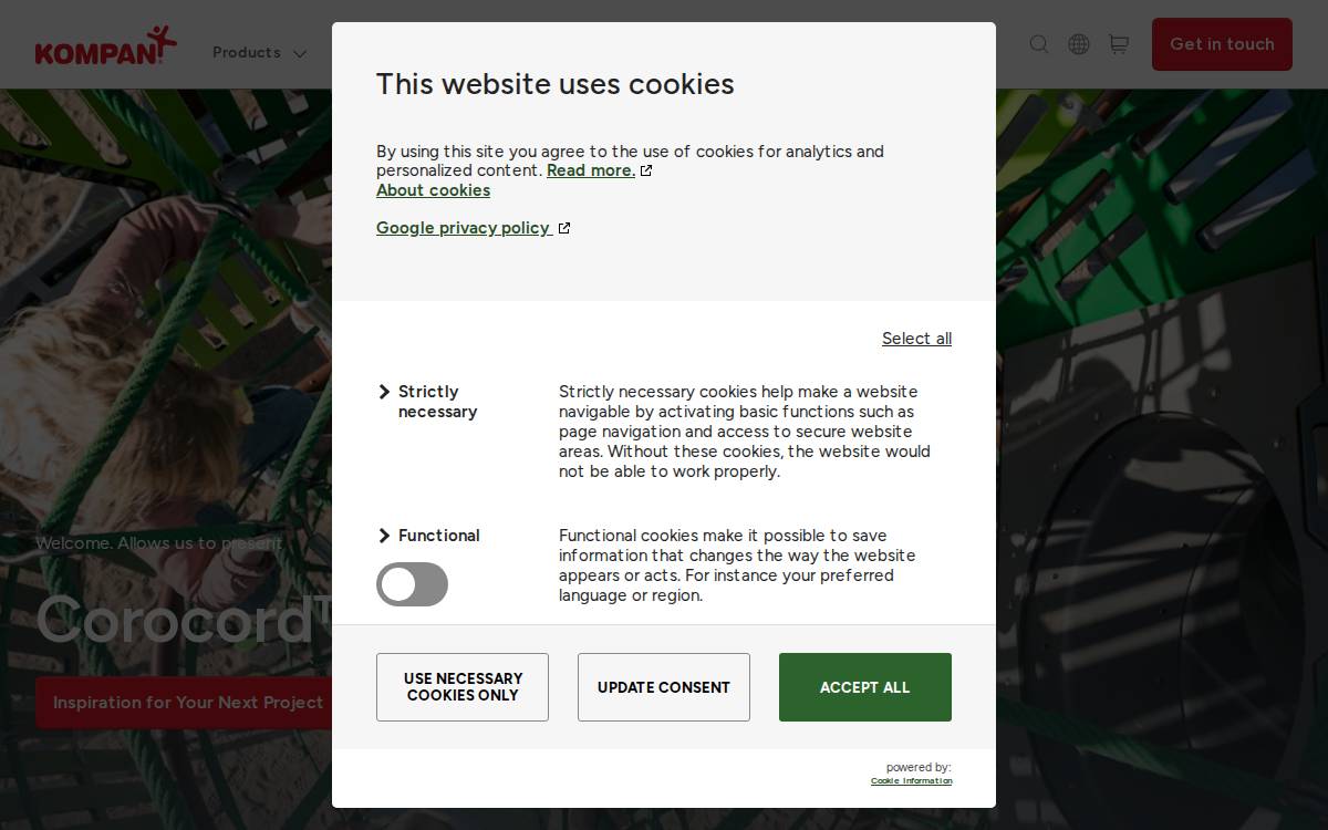 Kompan website preview