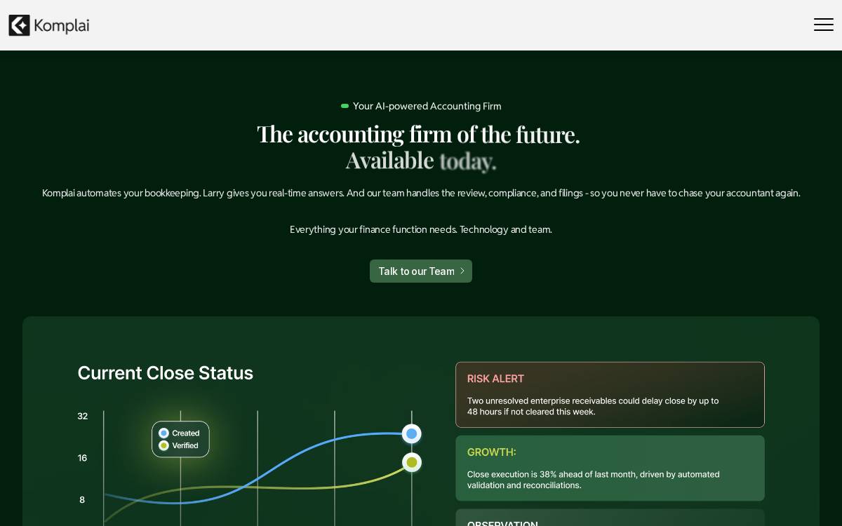 Komplai website preview