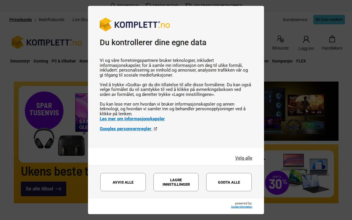 Komplett Group website preview
