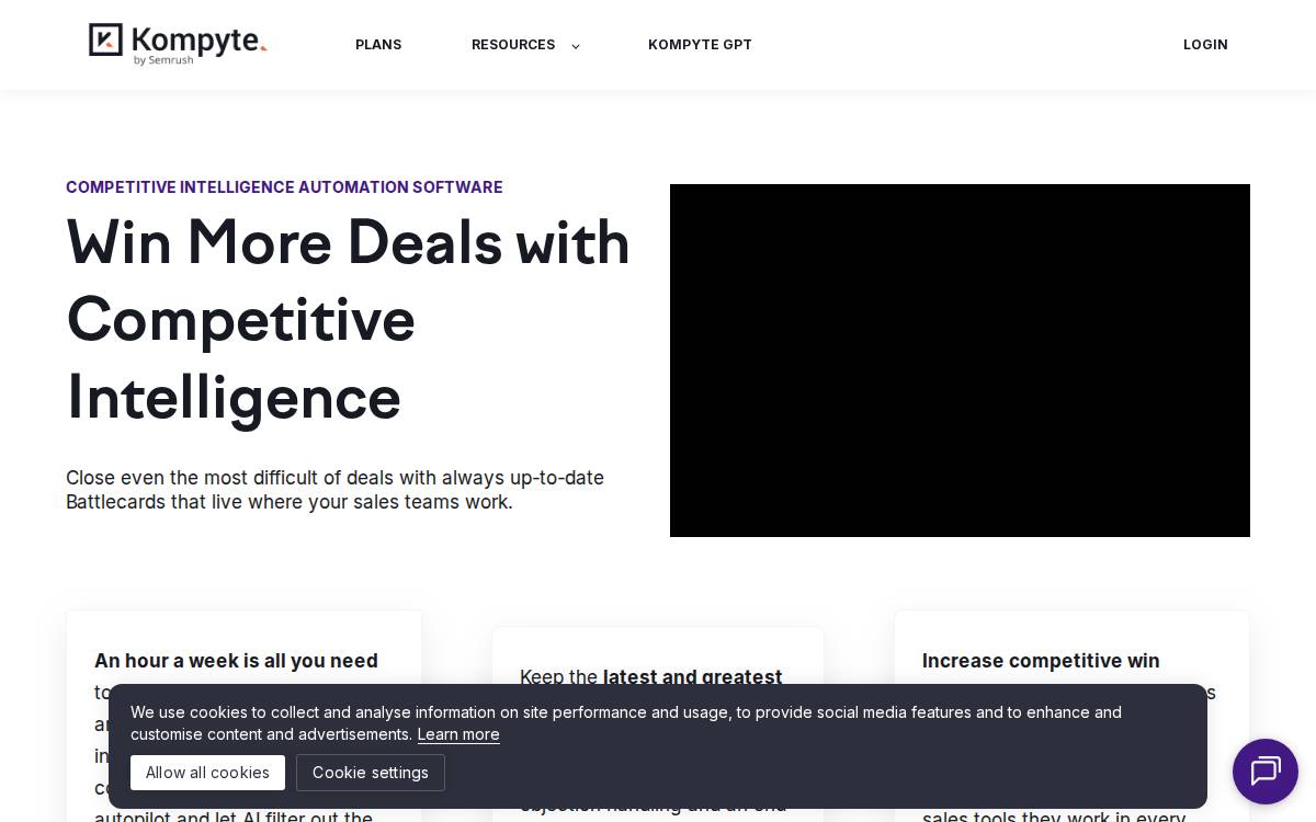 Kompyte website preview