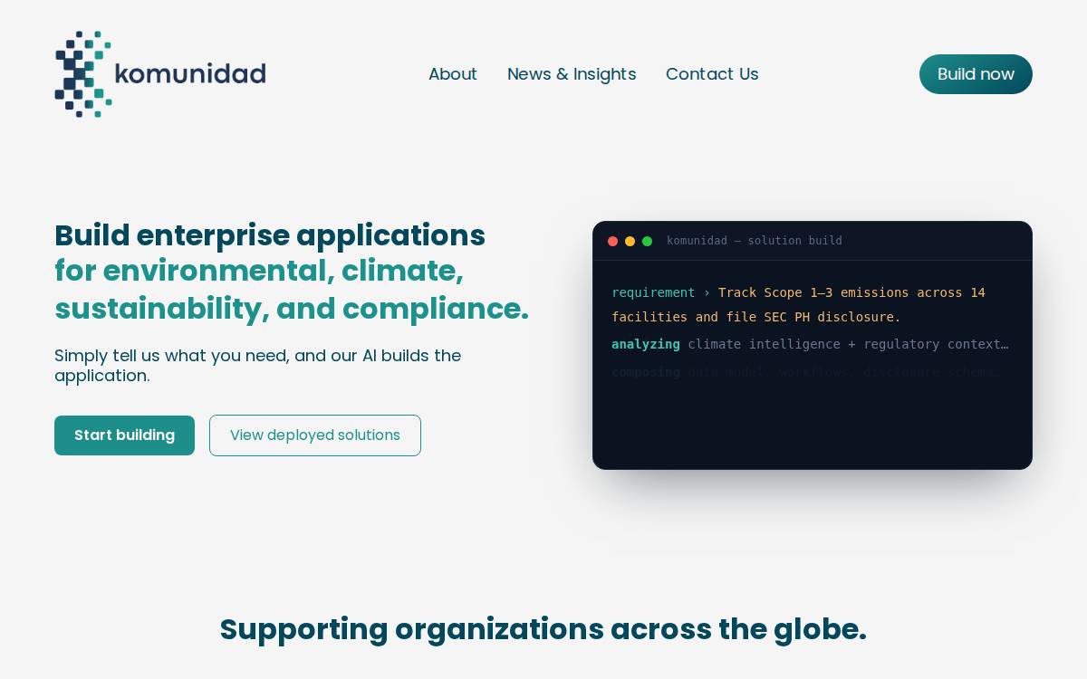 Komunidad website preview