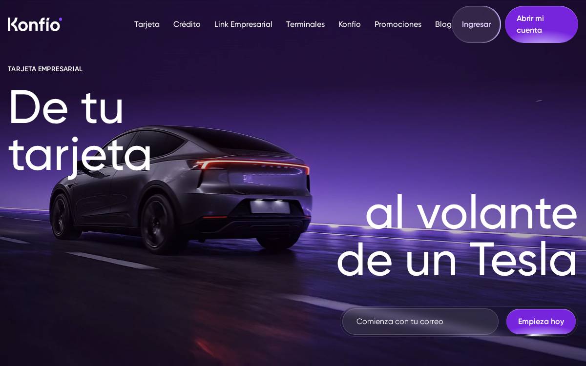 Konfio website preview