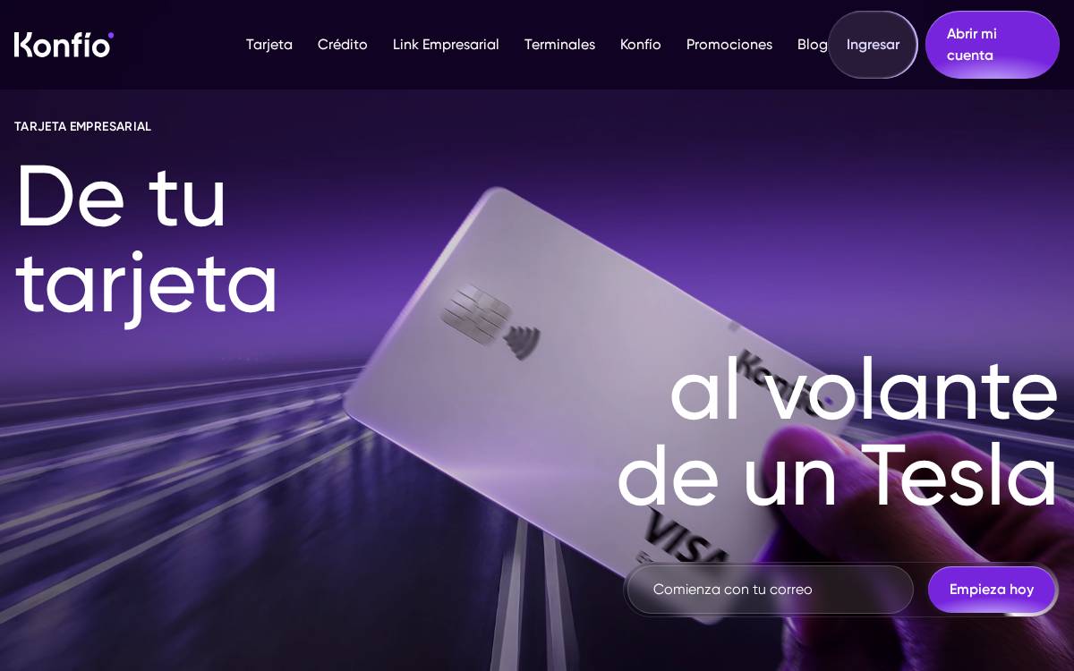 Konfio website preview