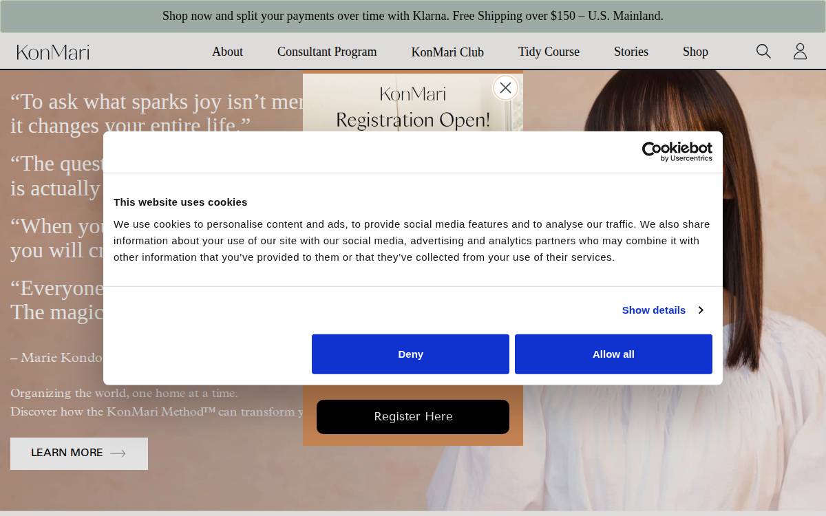 KonMari website preview