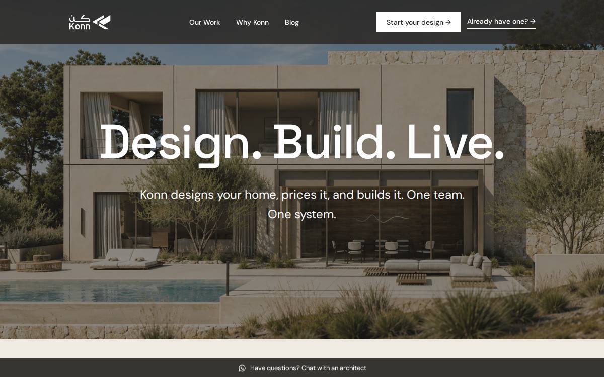 Konn Technologies website preview