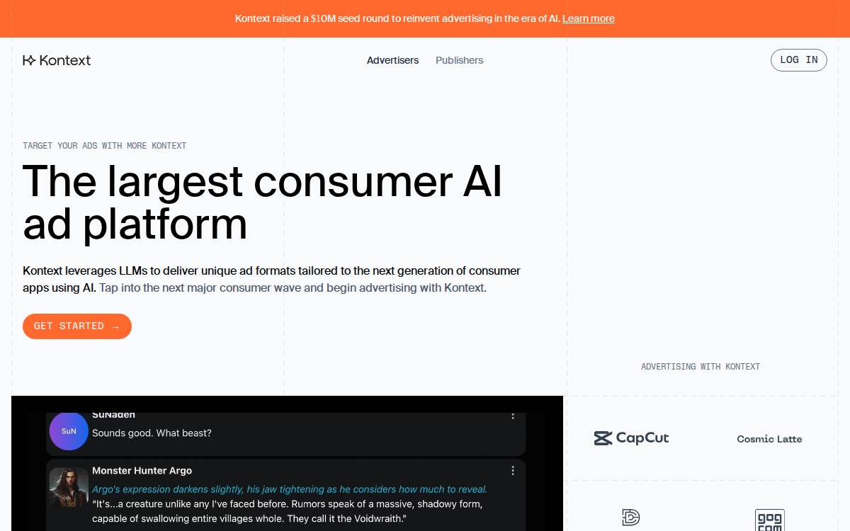 Kontext website preview