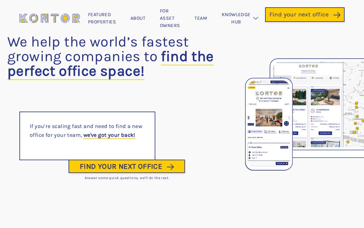 Kontor website preview