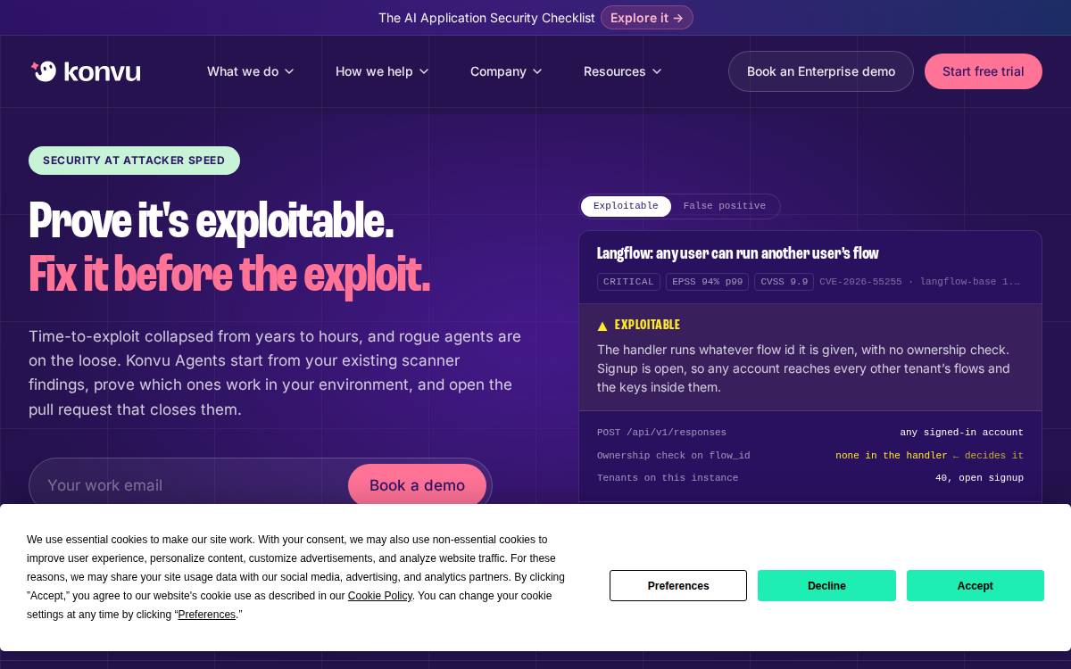 Konvu website preview
