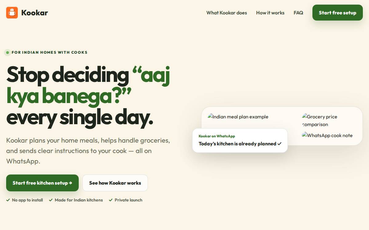 Kookar website preview