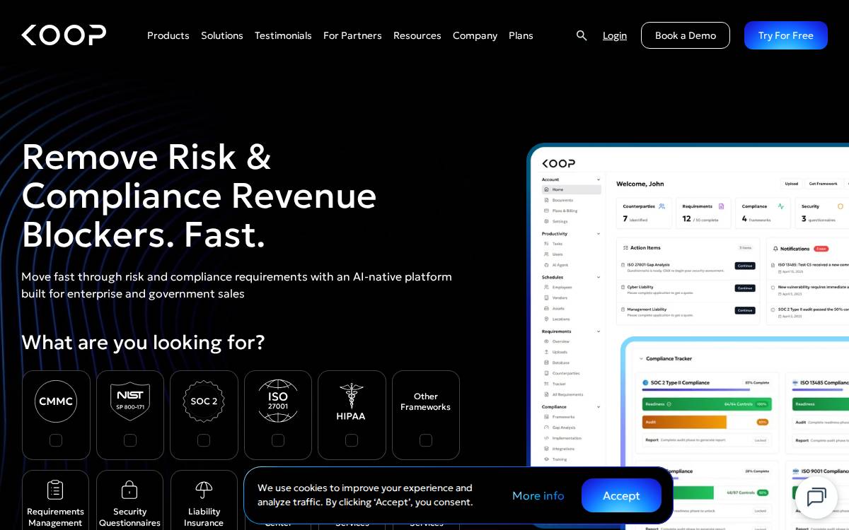 Koop website preview