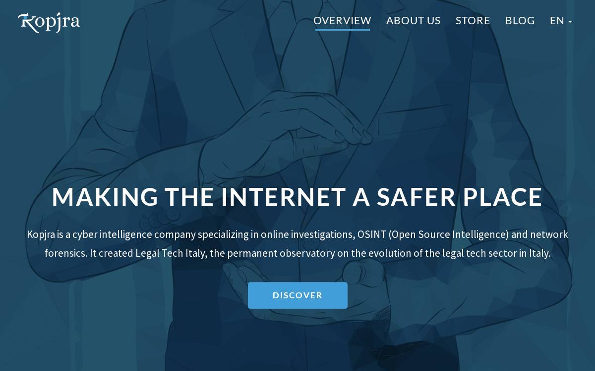 Kopjra website preview