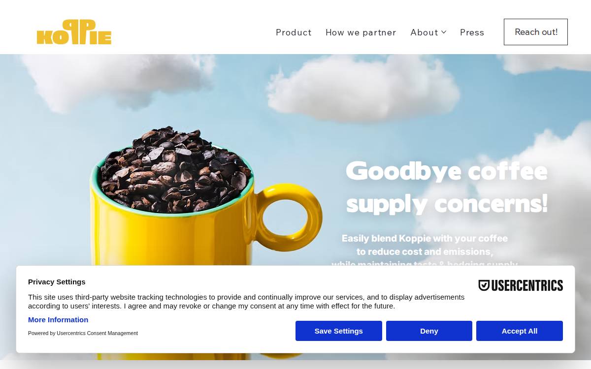 Koppie website preview