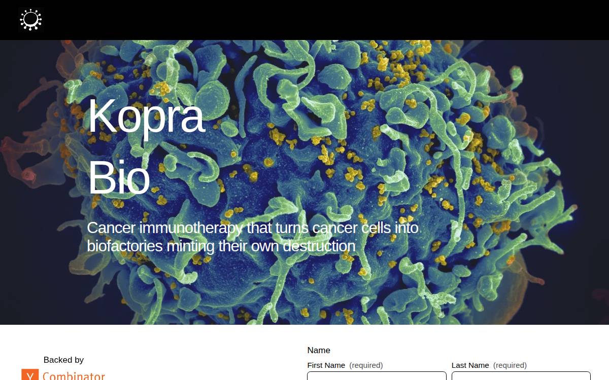 Kopra Bio website preview