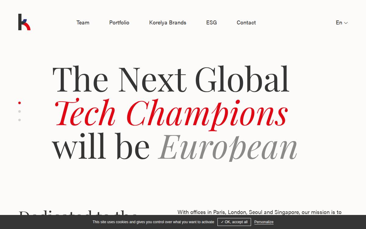 Korelyacapital website preview