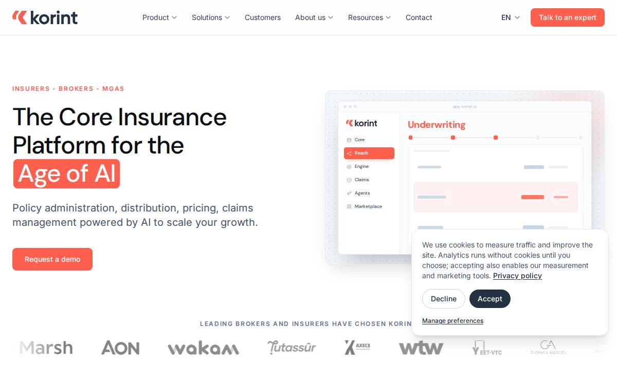 Korint website preview