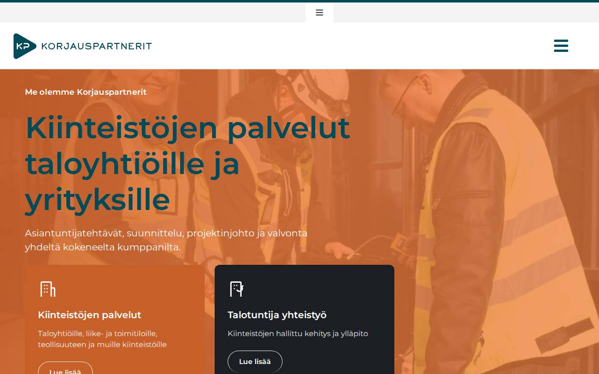 Korjauspartnerit website preview
