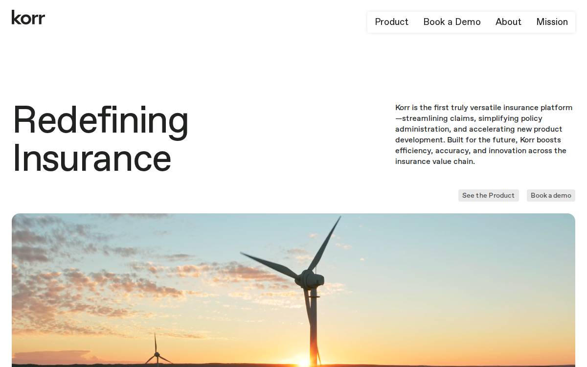 Korr website preview