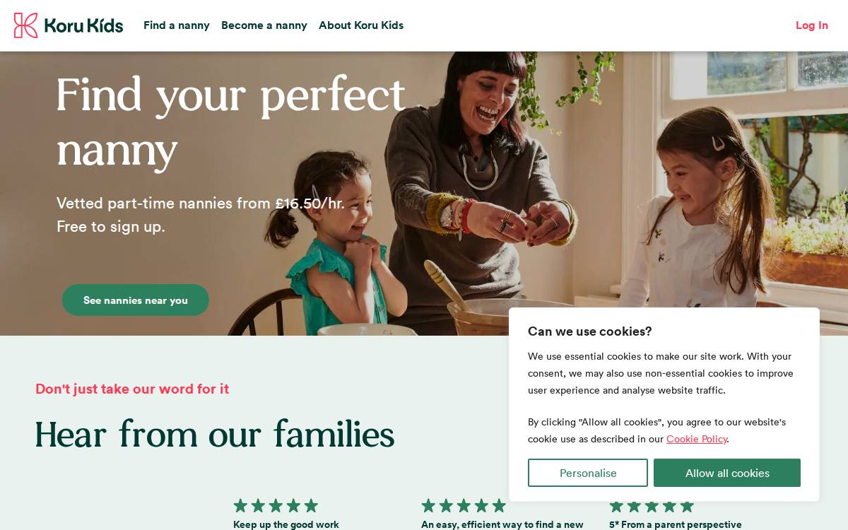 Koru Kids website preview
