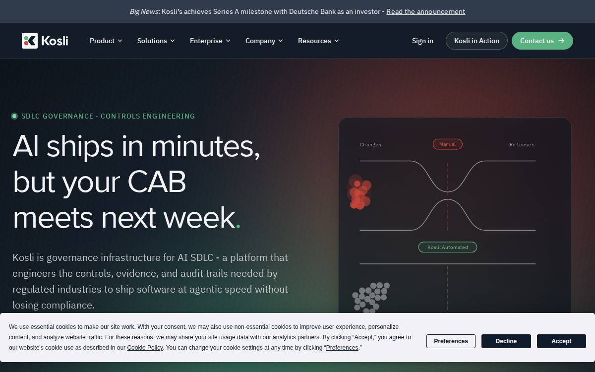 Kosli website preview