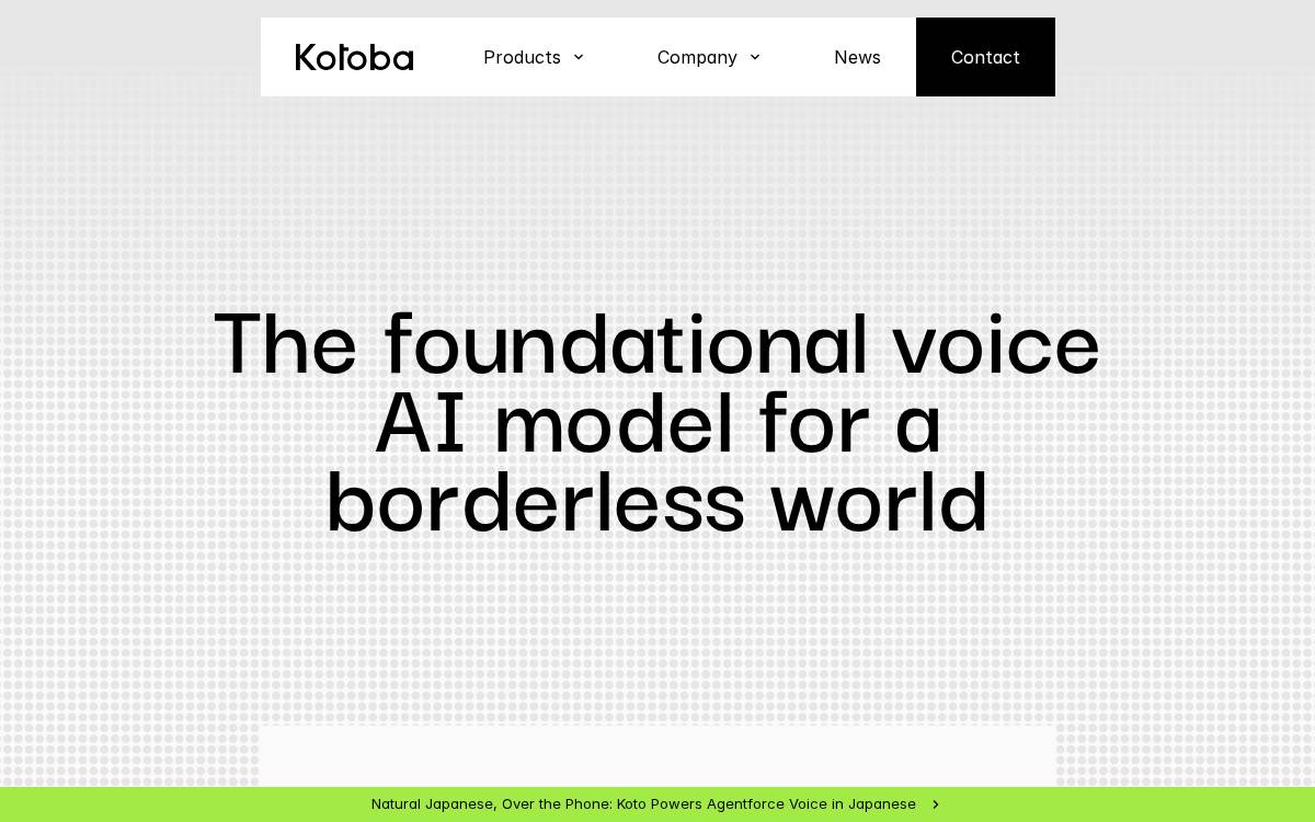 Kotoba Technologies website preview