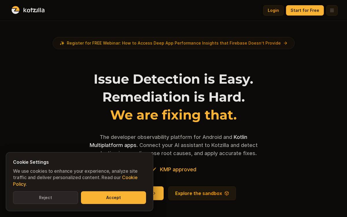 Kotzilla website preview