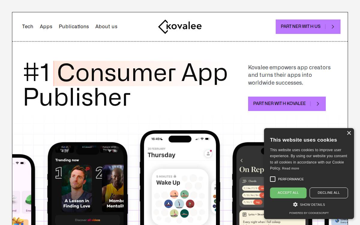 Kovalee website preview