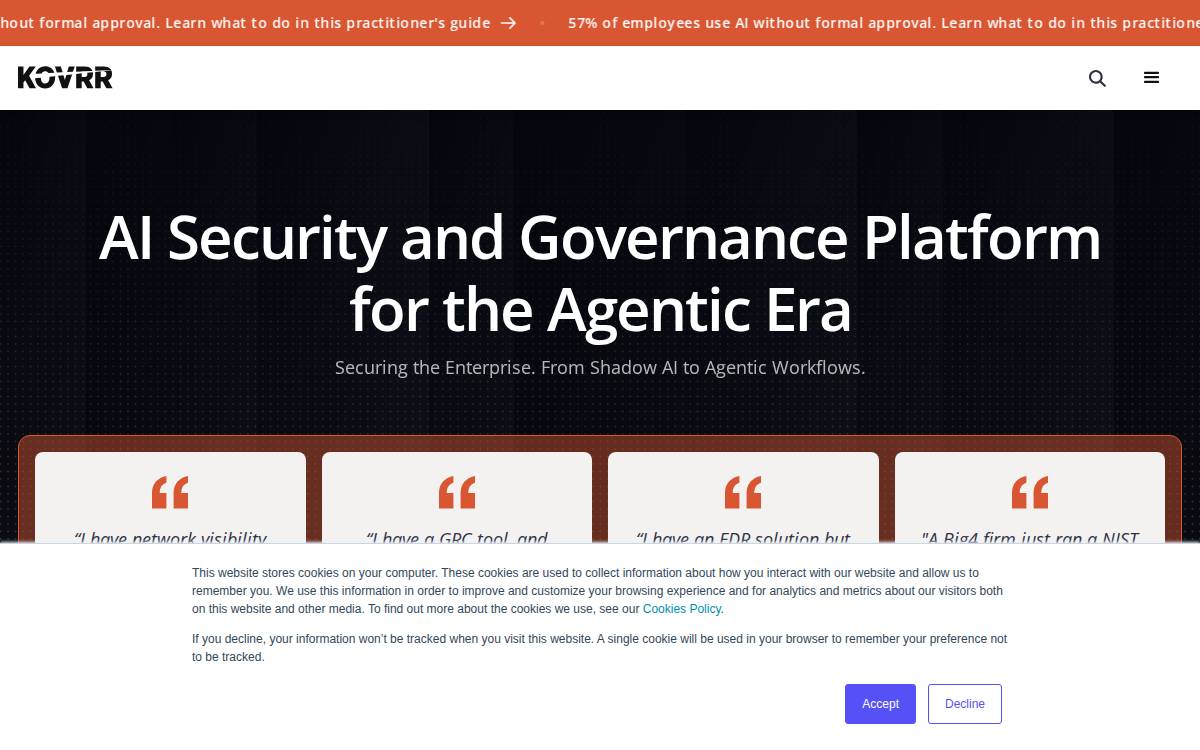 Kovrr website preview