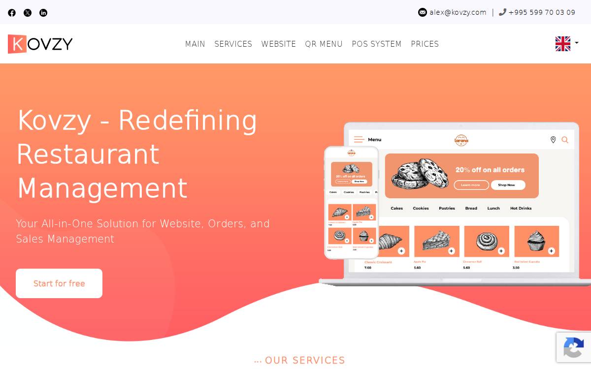 Kovzy website preview