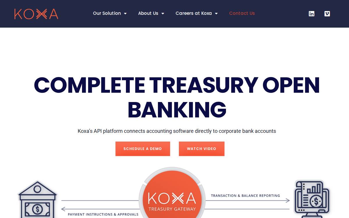 Koxa website preview
