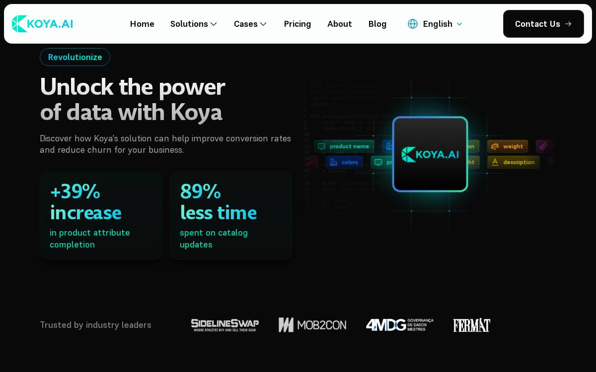 Koya AI website preview