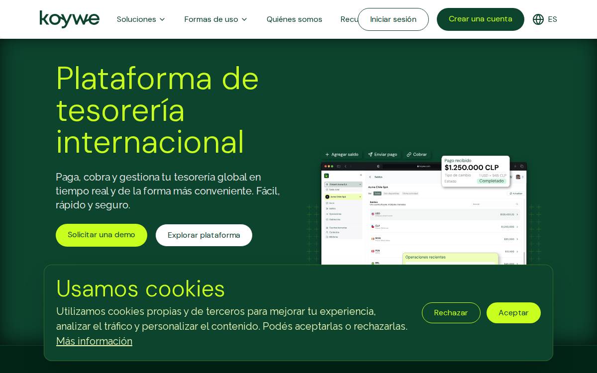 Koywe website preview