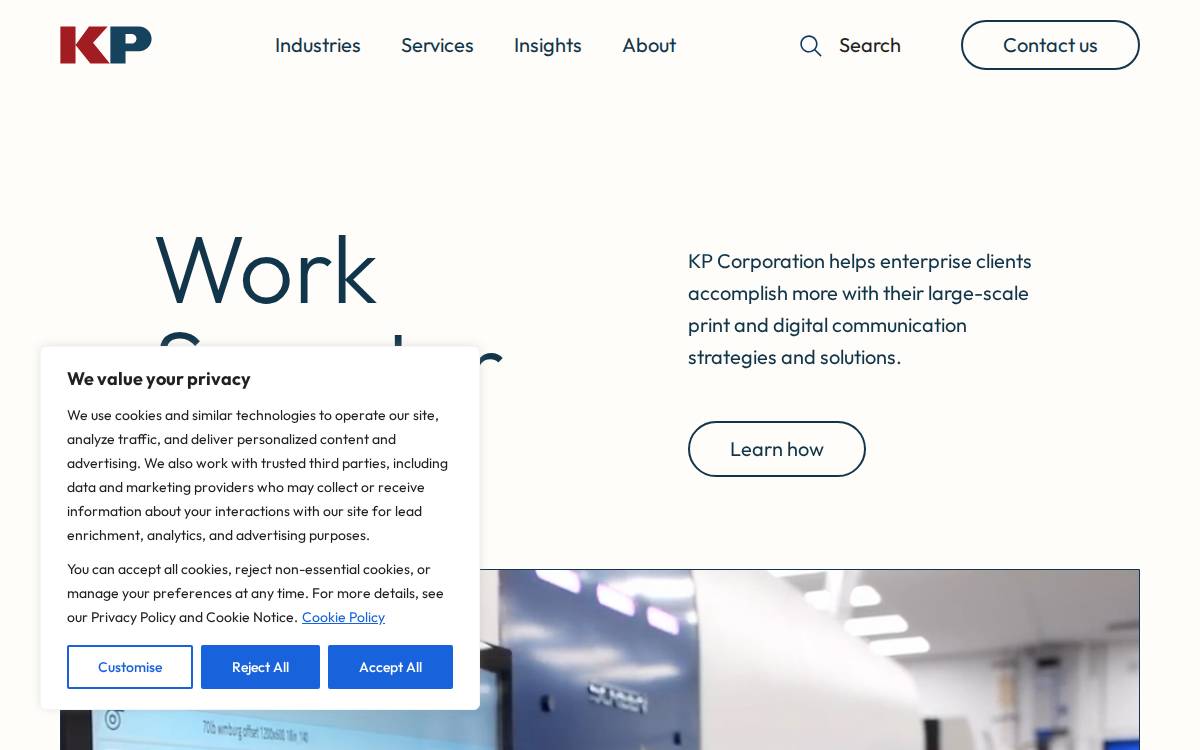 Kpcorp website preview