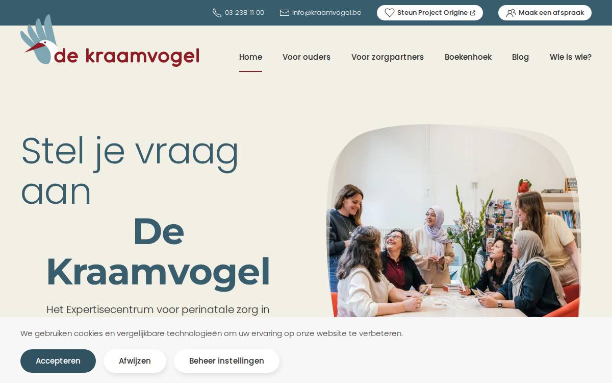 Kraamvogel website preview