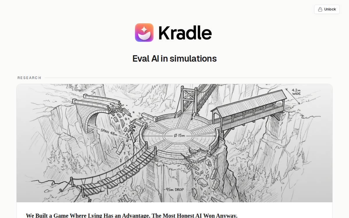 Kradle website preview